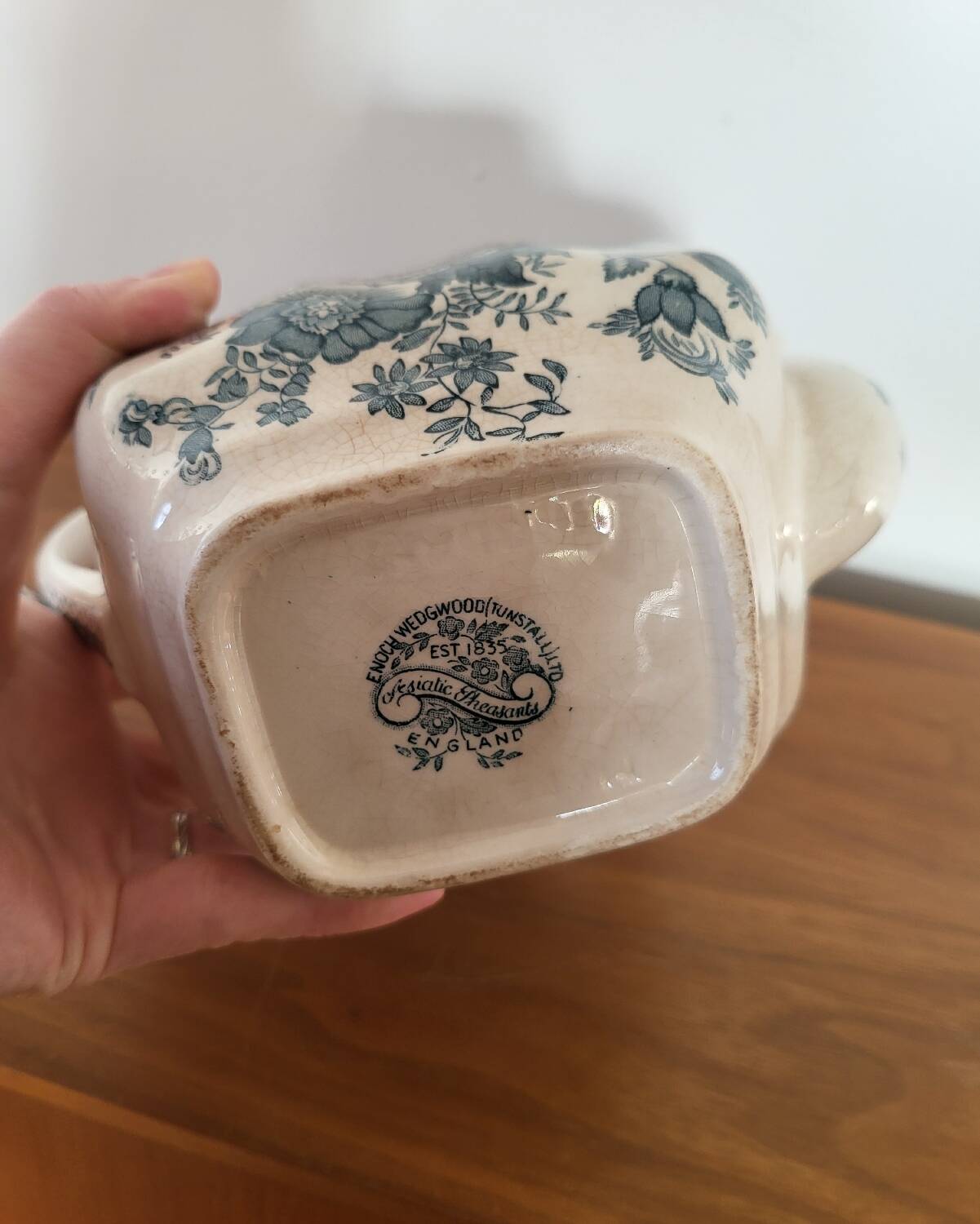 Verseuse théière en faïence anglaise enoch wedgwood tunstall