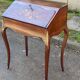 Louis XV sloping desk with gilded marquetry in Napoleon III period