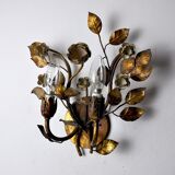 Floral wall lamp regency, midcentury, Italy