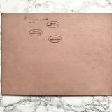 Oil on old cardboard depicting a hilly country landscape