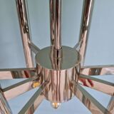 Large Space Age chandelier in chromed metal, design G. Sciolari, Boulanger, 1970