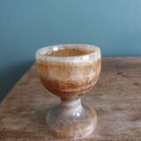 Alabaster onyx egg cup
