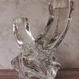Paire de bougeoirs deux branches cristal