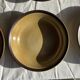 Set of 8 brown-rimmed stoneware deep plates Atelier Saint Simon D19.5