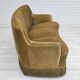 1970s, Danish 3-seater "Banana" sofa, original green velour.
