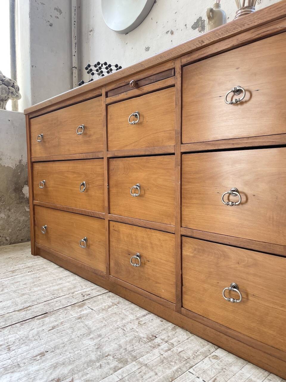 XXL golden oak craft furniture from the 50s