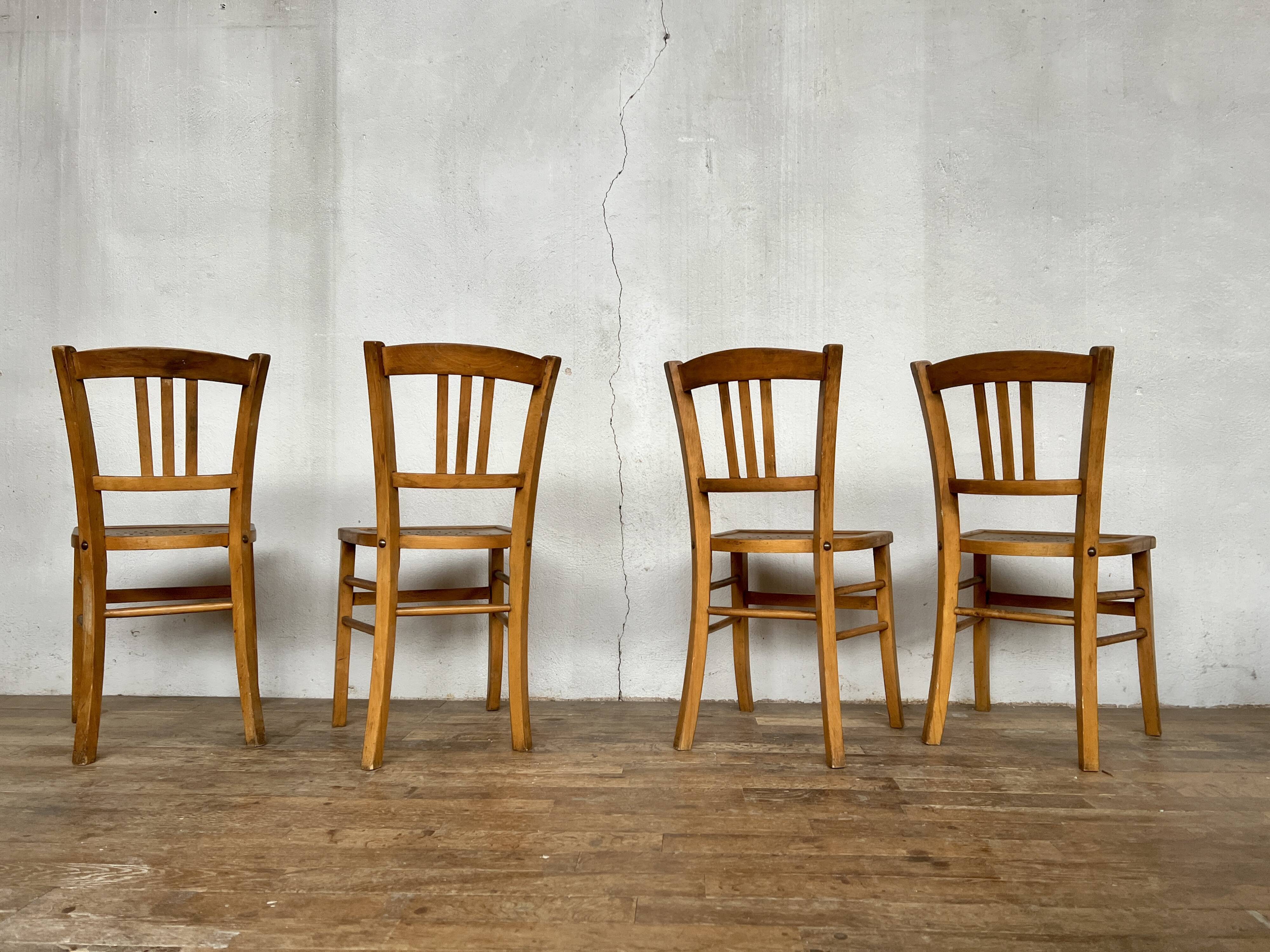 Wooden chair Bistrot Retro bohemian vintage brasserie Lutherma