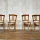 4 chaises en bois bistrot brasserie vintage rétro bohème lutherma