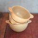 Set of 3 vintage village stoneware bowls, breakfast bowl, vintage ear bowl.