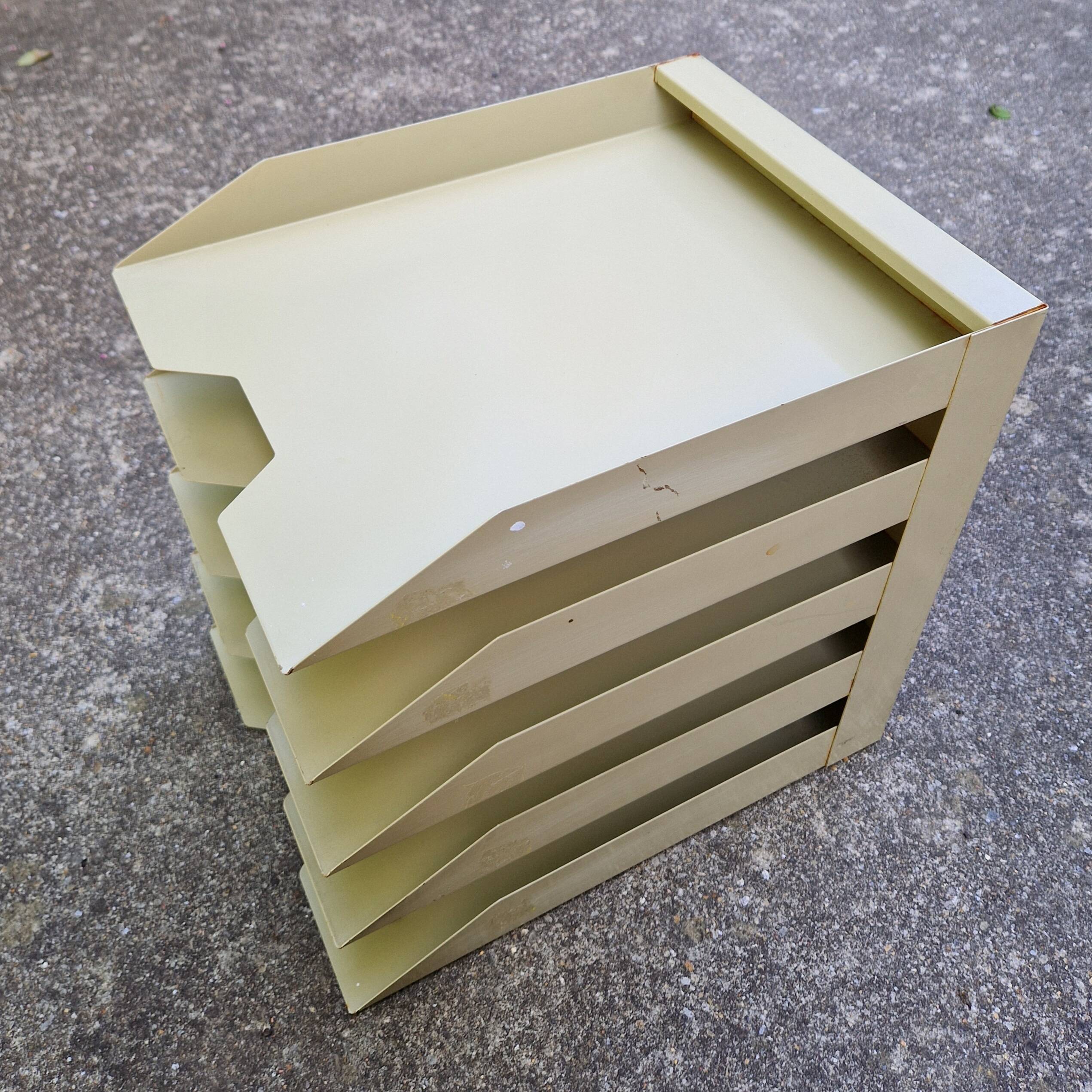 1960s industrial style metal mail sorter