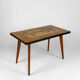 Table basse africaine en bois marqueté, vers 1960