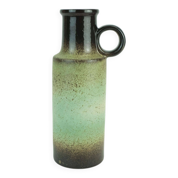 1960s 70s vintage scheurich VASE model 401-28 shades of green and brown