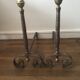 Pair of old cast iron and brass channels