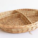 Rustic French Provence Wicker Basket Centerpiece / Vide-Poche – Mid 20th Century
