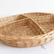 Rustic French Provence Wicker Basket Centerpiece / Vide-Poche – Mid 20th Century