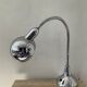 Vintage workshop lamp in chrome metal