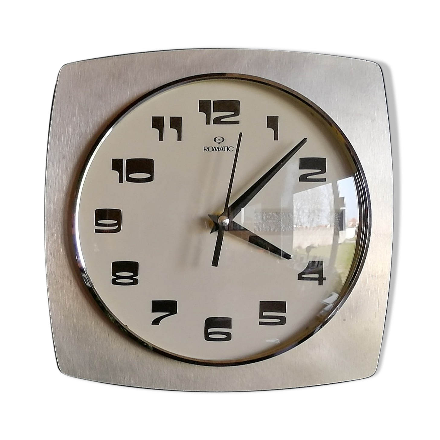 Vintage clock, "Romatic Silver" wall clock