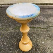 Sellette ronde pied central en marbre albâtre sculpté 52cm