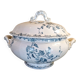 Large soup tureen blue and white ironstone K G Lunéville