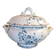 Large soup tureen blue and white ironstone K G Lunéville