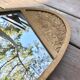 Miroir biseauté ovale art déco doré 84 x 39 cm