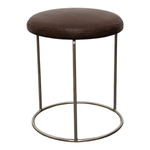 tabouret cuir et acier