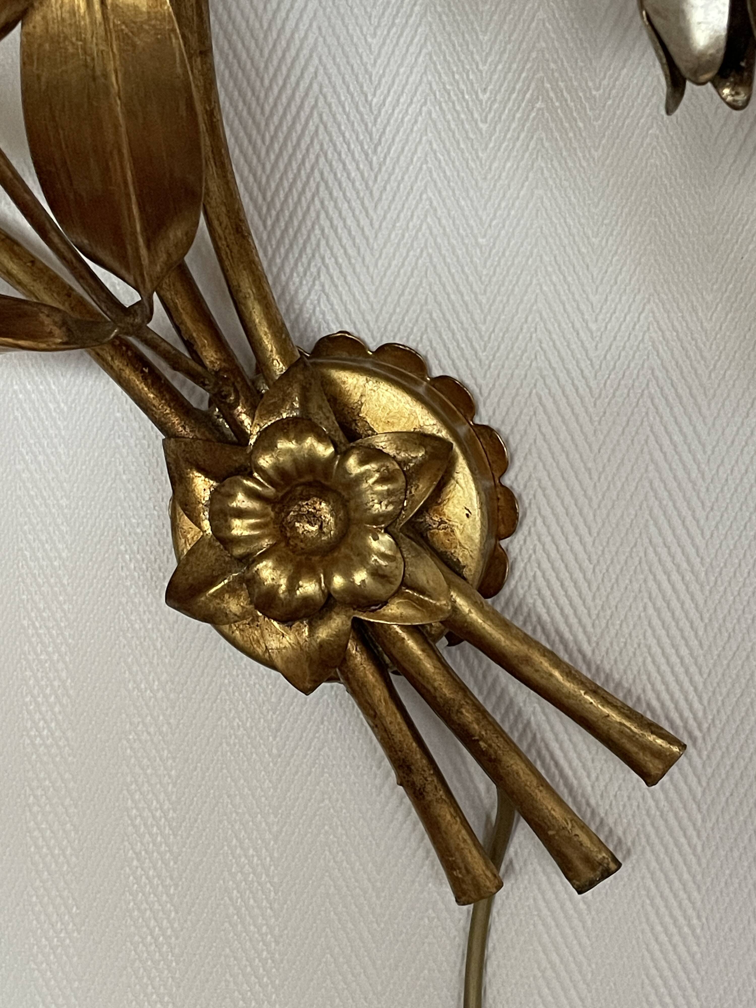 Pioggia D'Oro Wall Lamp in Gold Metal by Hans Kögl, Italy, 1970s