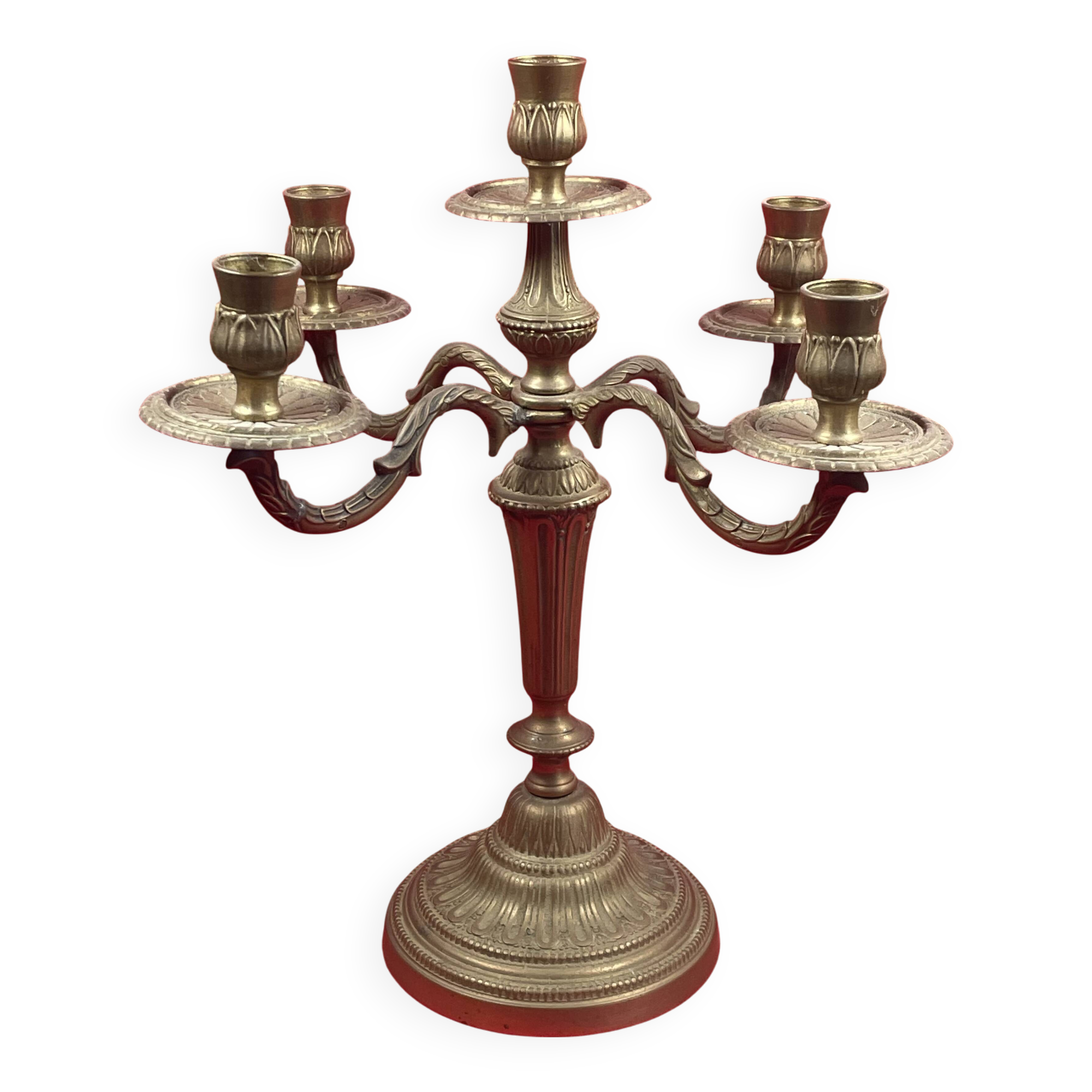 Candelabra, candle holder for 5 candles, 4 branches, Louis XVI style - 35 cm