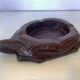 Solid wood turtle ashtray pocket emptier