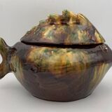 Vallauris vintage fish soup tureen, 1960s