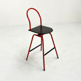 Adjustable and Swivel Bar Stool Il Bottone by Paolo Parigi for Heron Parigi, 1980