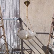 Art Deco ceiling light in moulded glass