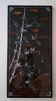 Vietnamese decorative panel in black lacquer and mother-of-pearl, circa 1950-1960.