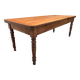 Antique Louis Philippe style farmhouse table in solid cherry wood with its 2 extensions.
