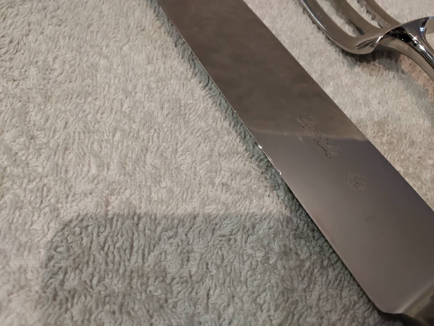 Service to cut silver metal Christofle Albatros