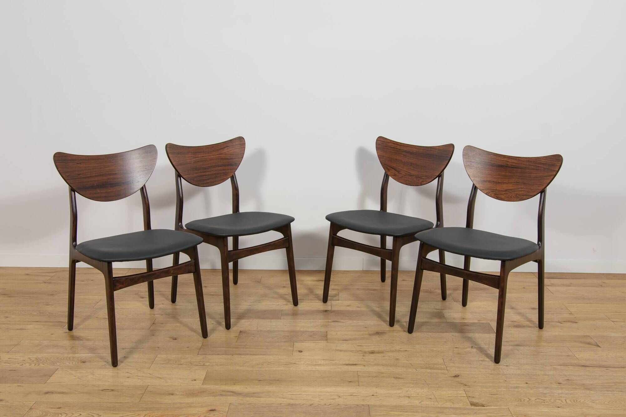 Mid-Century Rosewood Dining Chairs, Denmark, 1960s, Set of 4