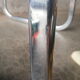 Vintage 70s black skai sled chair