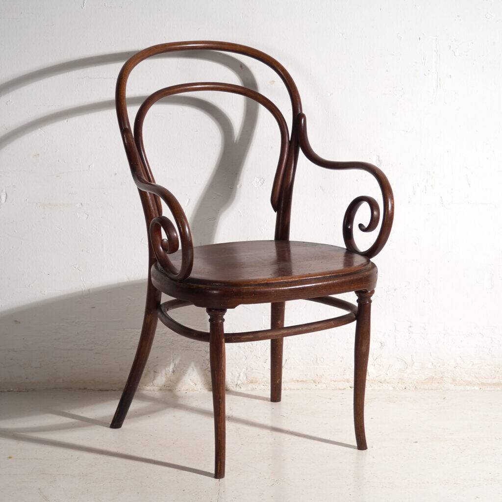 Fauteuil ancien en bois courbé Thonet – Autriche, vers 1900