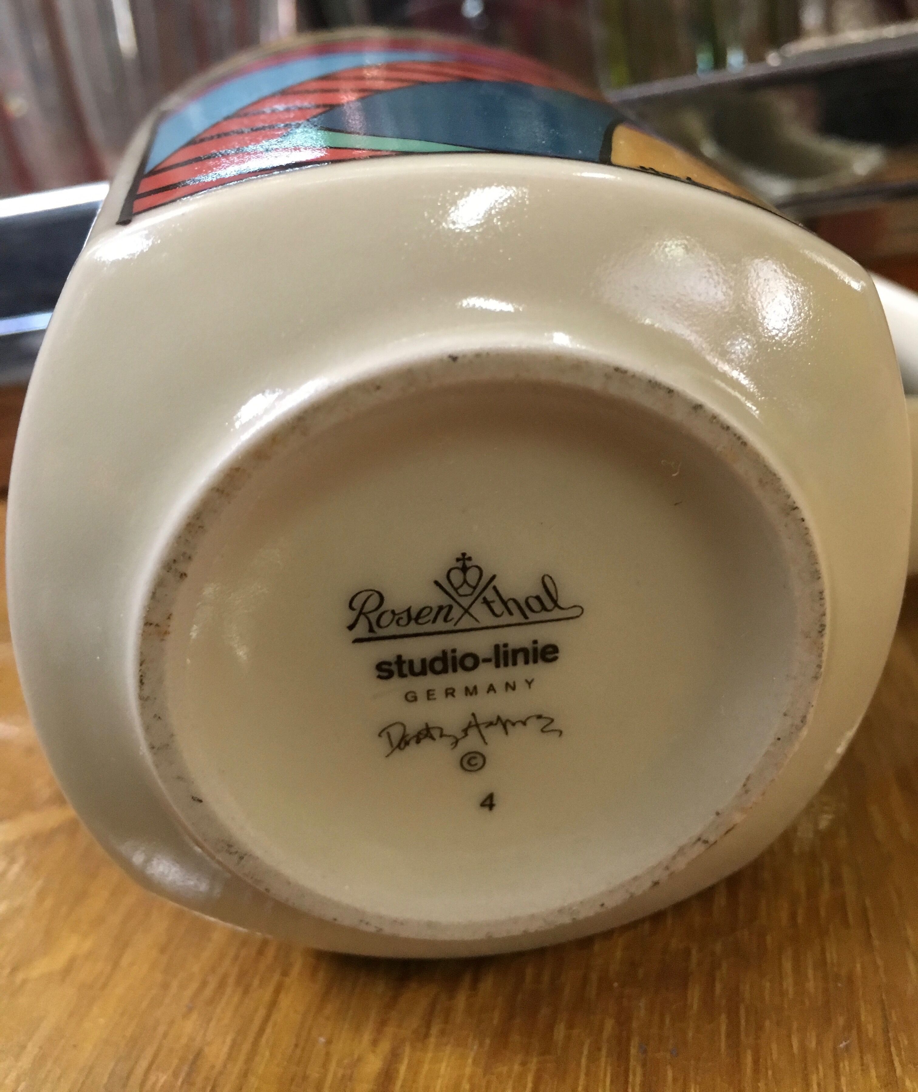 Mug design by Dorothy Hafner studio Line Rosenthal Germany 80s