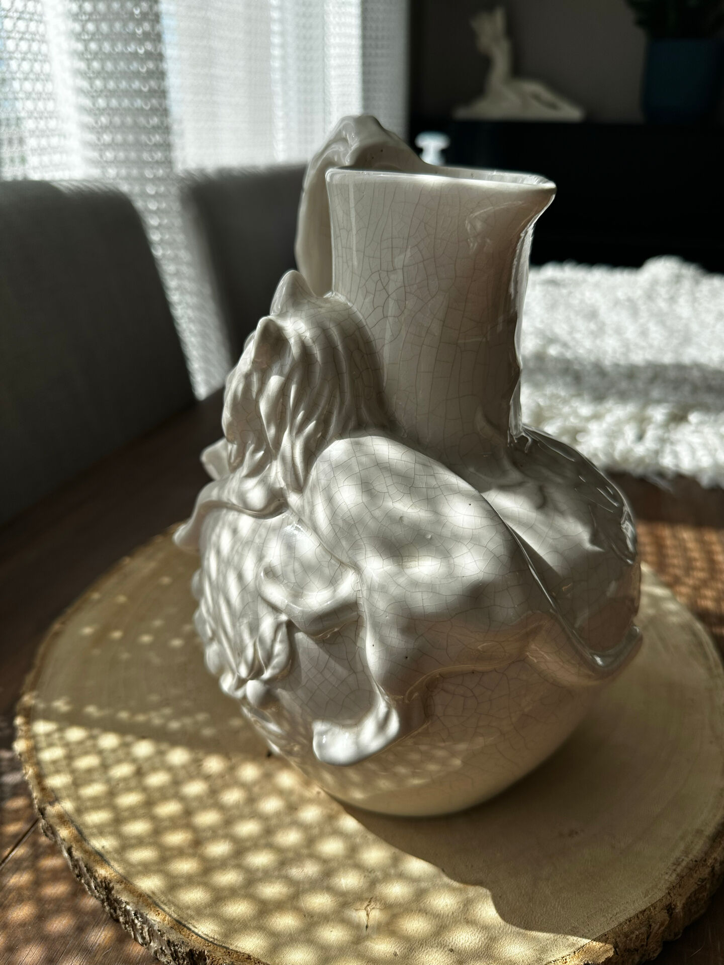 Superb Art Nouveau jug/pitcher/vase in ceramic La Louvière sign