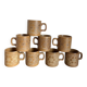 8 stoneware mugs