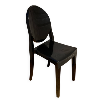 Chaise Victoria Ghost noire par Philippe Starck pour Kartell
