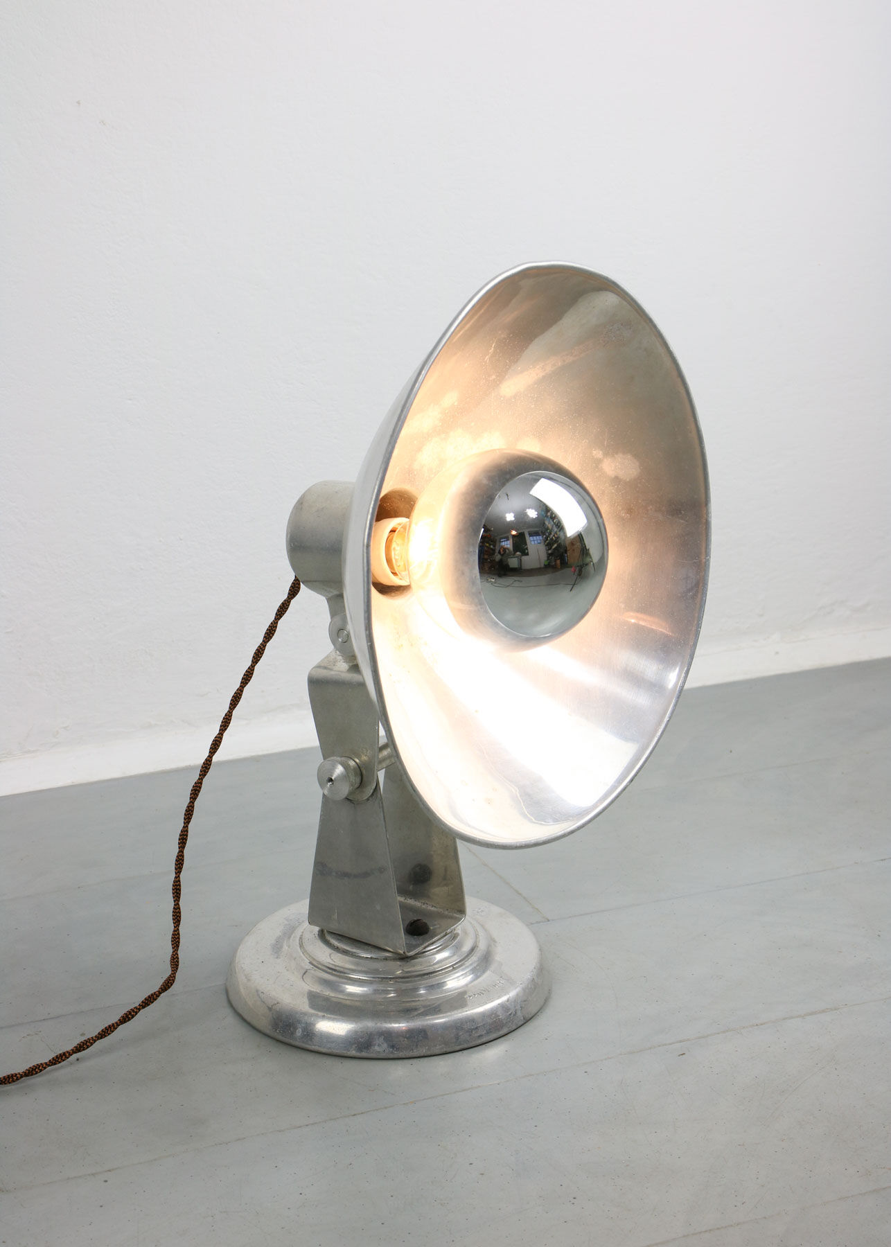Mid-century Aluminium Adjustable Table Lamp, 50s