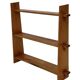 Vintage wooden wall shelve rack bookshelf in pinewood minimalist design