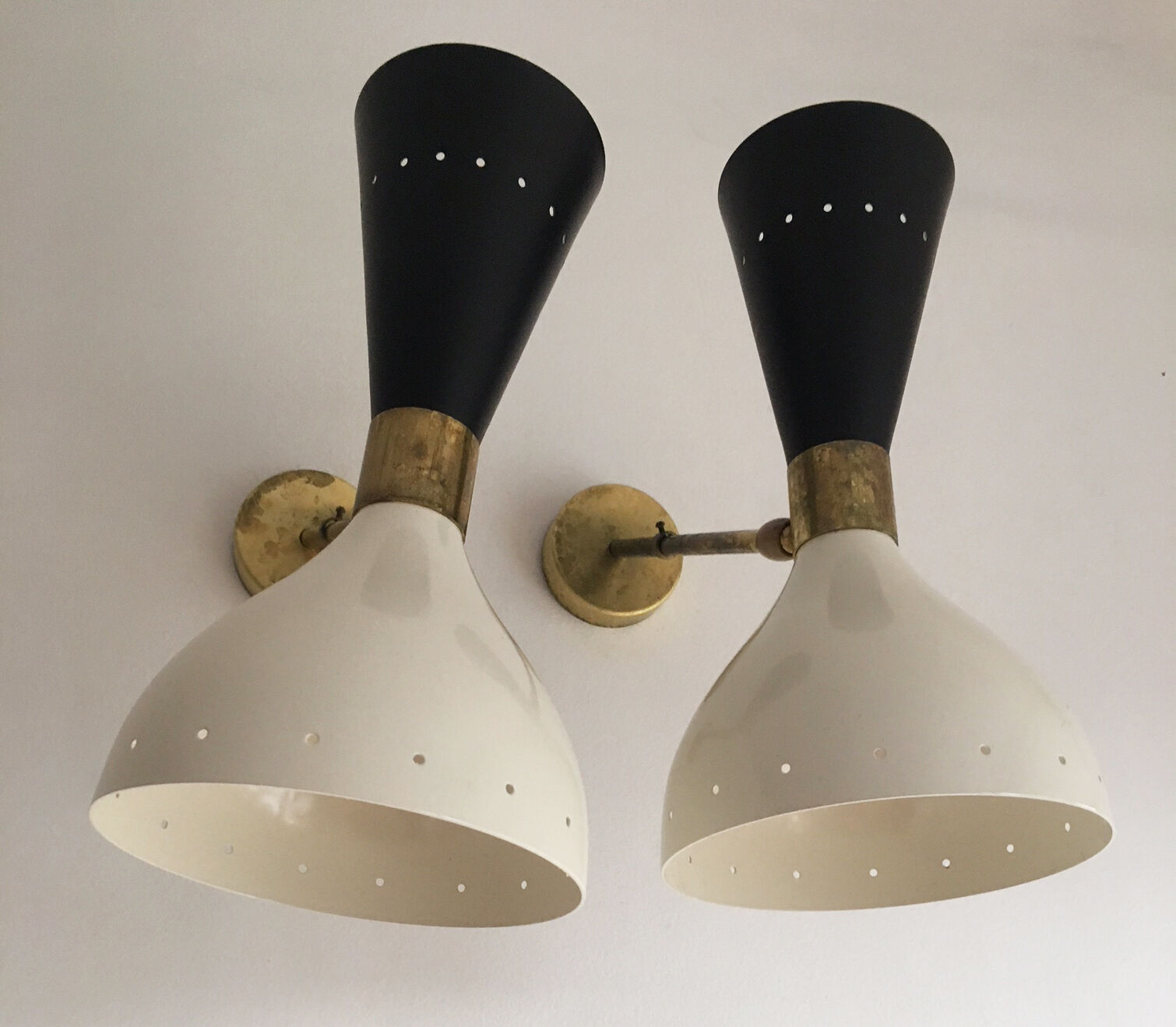 Wall lamps in the style of Italian creations of the 50s