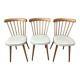 Suite de trois chaises Baumann, catalogue 1958/59