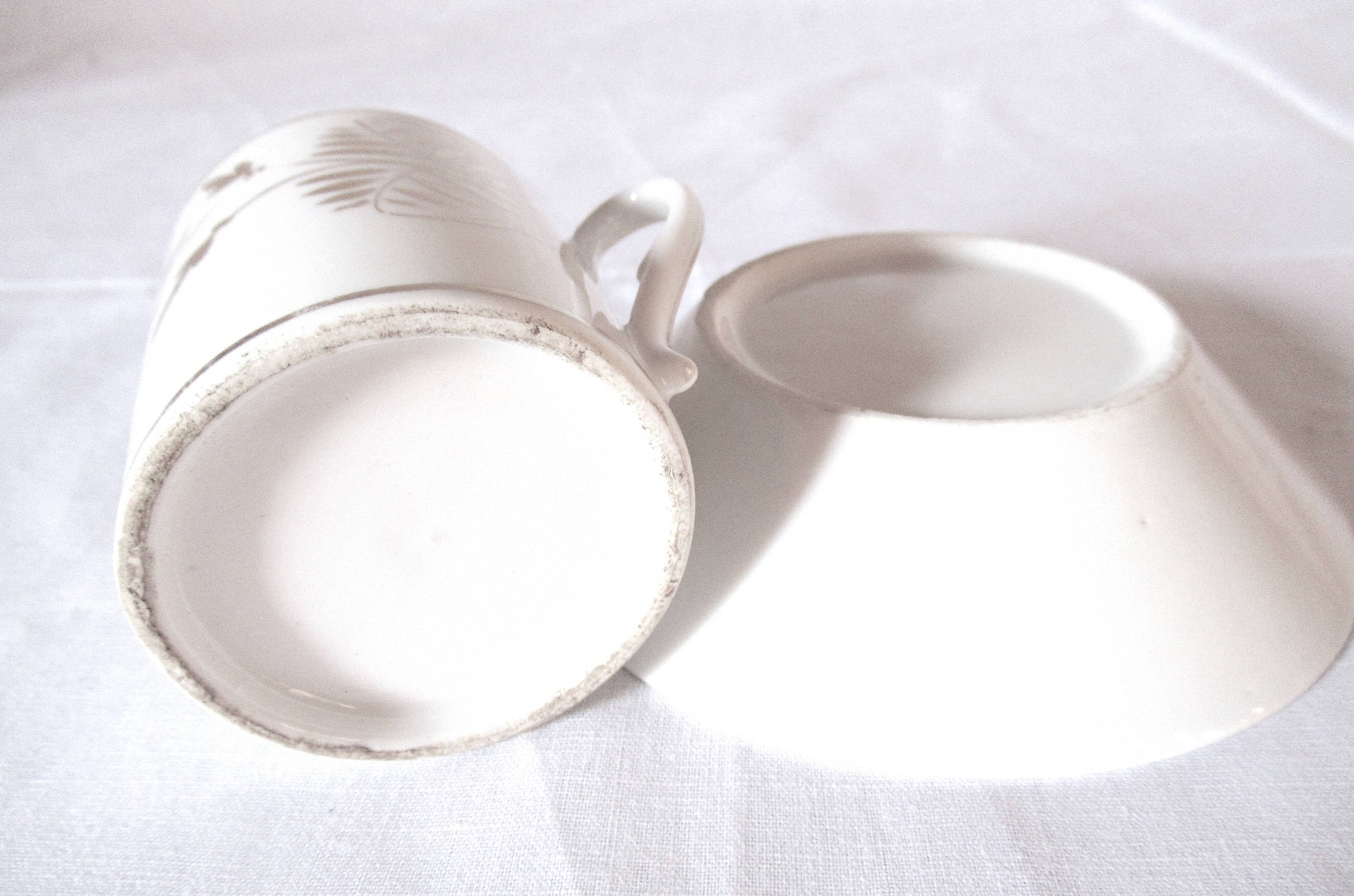 pair of Paris porcelain coffee cups