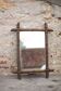 Wooden bamboo imitation mirror, antique mirror, hanging mirror, interior decor, mirror