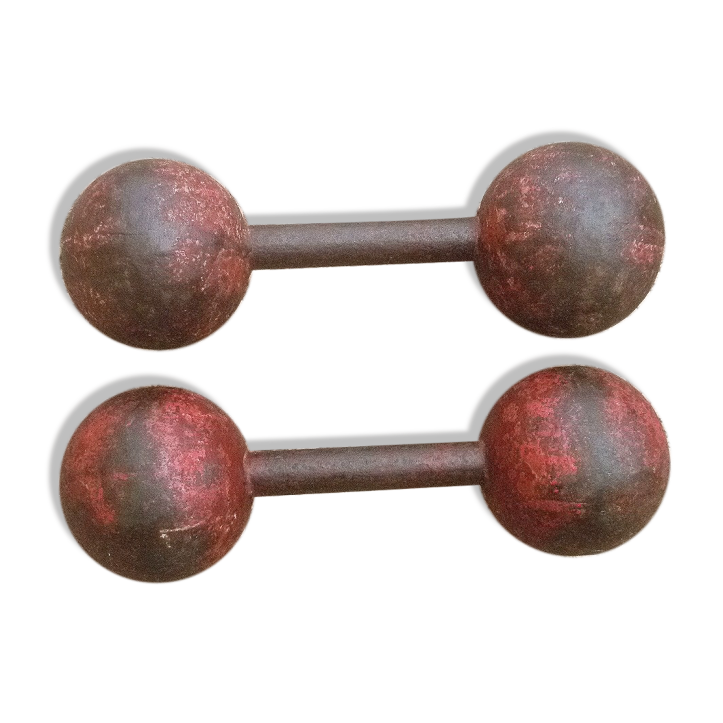 Pair of old dumbbells