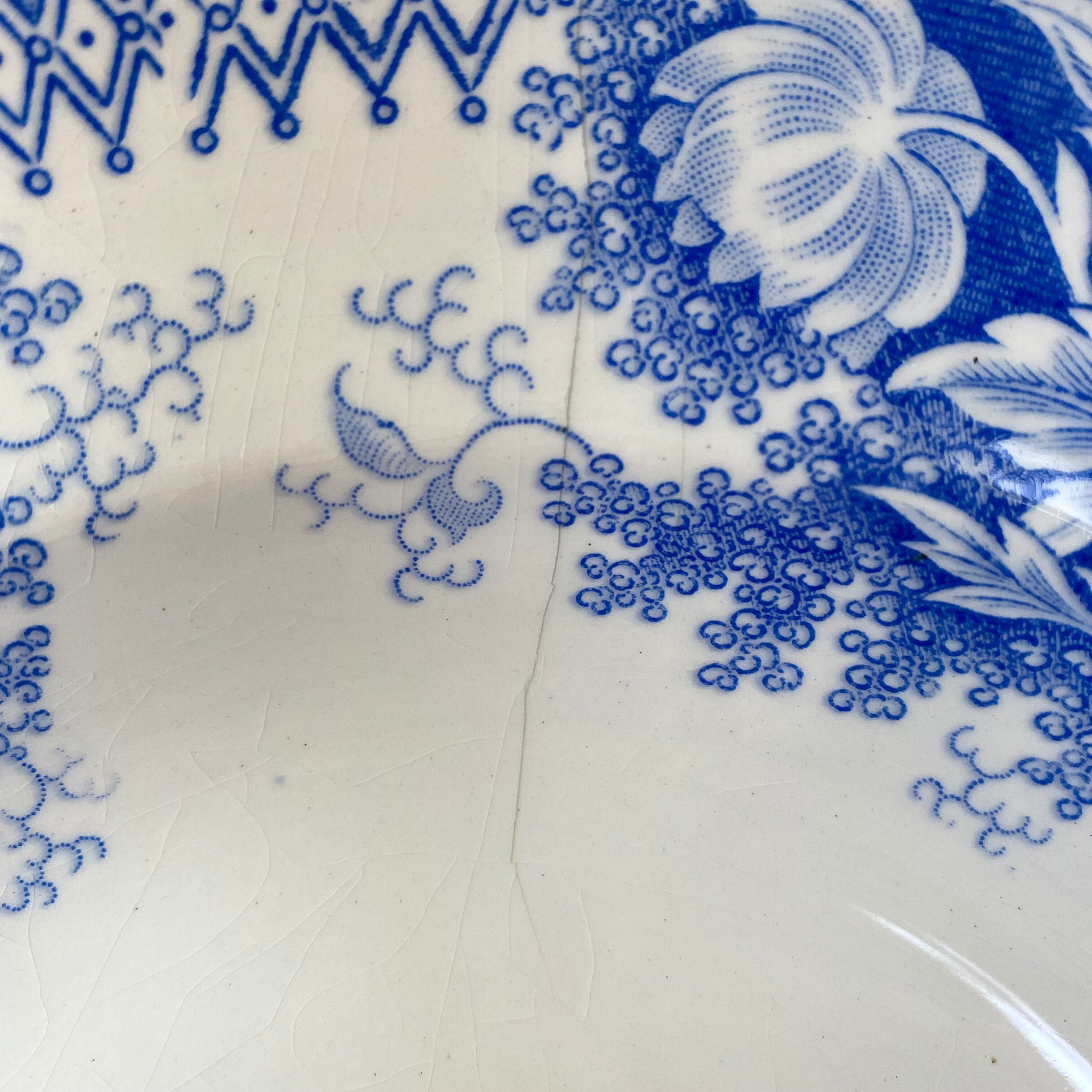 Set of 4 Sarreguemines Jardinière deep plates